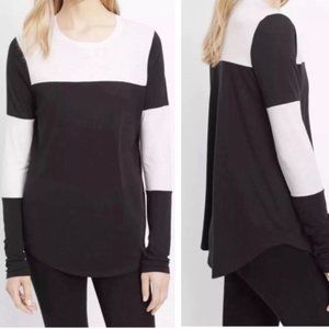 VINCE Black Color-Block Pima Cotton /Modal…